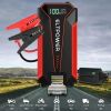 20000mAh Car Battery Jump Starter with Dual USB Quick Charge and LED Light Red - Red