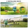 Electric Solar Powered Ultrasonic Animal Repeller 360Â° Ultrasonic Animal Driver with Motion Sensor LED Flashing Lights Waterproof Outdoor Animal Repe