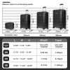 Luggage Sets ABS+PC Hardshell 4pcs Luggage Hardside Lightweight Durable Suitcase sets Spinner Wheels Suitcase with TSA Lock (12/20/24/28),black - as p