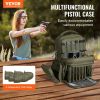 VEVOR Tactical Range Backpack for 6 Pistols Gun Backpack Green,Range Bag for Handguns Gun Case Bag with Lockable Zipper for Shooting Range Outdoor Hun