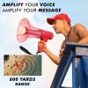 5 Core 40W Waterproof Megaphone Bullhorn Flashlight PRO Fire Army Grade - Battery + LED Light + Adj Volume + Siren Handheld Lightweight for Water Spor