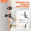 VEVOR Front Door Handle and Deadbolt Set, Antique Copper Front Door Lock Set with Interior Knob, Adjustable Hole Spacing Single Cylinder Handlese