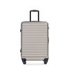 3 Piece Luggage Sets ABS Lightweight Suitcase with Two Hooks, Spinner Wheels, TSA Lock, (20/24/28) GOLD - as picture