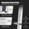 VEVOR Telescoping Ladder, 15 FT Aluminum One-button Retraction Collapsible Extension Ladder, 400 LBS Capacity with Non-slip Feet, Portable Multi-purpo