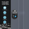 Tuya Smart Fingerprint Door Lock with Lock, Biometric Door Lock with App Control and Key, Keyless Thumbprint Door Lock for Bedrooms, Smart Lock