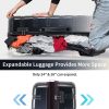 Hardshell Luggage Sets 3 Piece Gradient Color Expandable Suitcase with Spinner Wheels and TSA Lock Lightweight 20" 24" 28" Available,Gradient Black -