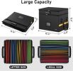 File Box; Fireproof Document Box; with Lock; Upgraded 2 Layer Water-resistant Organizer; Portable;  Collapsible Storage Cabinet;  Reflective Stri