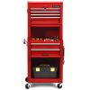 2-in-1 Rolling Tool Chest with 5 Sliding Lockable Drawers - Red