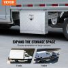 VEVOR Underbody Truck Box, 24"Ã—14"Ã—16" Pickup Storage Box, Heavy Duty Aluminum Diamond Plate Tool Box with Lock and Keys, Waterproof Trailer Storage