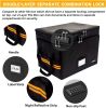File Box; Fireproof Document Box; with Lock; Upgraded 2 Layer Water-resistant Organizer; Portable;  Collapsible Storage Cabinet;  Reflective Stri