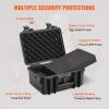 VEVOR Hard Pistol Cases with Pre-cut PU Foam, Waterproof & Dustproof Hard Gun Case for 1 Pistol, 14.1Ã—11.5Ã—7.6 in Lockable Pistol Case, Black - Defa