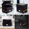 File Box; Fireproof Document Box; with Lock; Upgraded 2 Layer Water-resistant Organizer; Portable;  Collapsible Storage Cabinet;  Reflective Stri