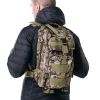 Military Tactical Backpacks Molle System Woodland Color multi-compartment and zippered closure pockets - Protectonic