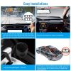 FHD 1080P Car DVR Dash Camera 9.66In Vehicle Driving Recorder w/ G Sensor Parking Monitoring Seamless Recording - Blue