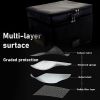 File Box; Fireproof Document Box; with Lock; Upgraded 2 Layer Water-resistant Organizer; Portable;  Collapsible Storage Cabinet;  Reflective Stri