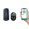 Tuya Smart Fingerprint Door Lock with Lock, Biometric Door Lock with App Control and Key, Keyless Thumbprint Door Lock for Bedrooms, Smart Lock
