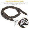 1.8M Bike Chain Lock w/ 3 Keys Heavy Duty Security Lock Bicycle Motorcycle Motor Bike Chain Lock - Black
