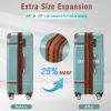 Hardshell Luggage Sets 4 Pieces 20"+24"+28" Luggages and Cosmetic Case Spinner Suitcase with TSA Lock Lightweight - as Pic