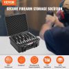 VEVOR Hard Pistol Cases with Pre-cut PU Foam, Waterproof & Dustproof Hard Gun Case for 1 Pistol, 19.3Ã—17.1Ã—8.3 in Lockable Pistol Case, Black - Defa