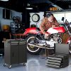 2-in-1 Rolling Tool Chest with 5 Sliding Lockable Drawers - Black