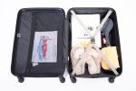 3 Piece Luggage Sets ABS Lightweight Suitcase with Two Hooks, Spinner Wheels, TSA Lock, (20/24/28) GOLD - as Pic