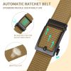 Hefujufang Nylon Ratchet Belt Golf Belt Cobra Buckle for Men/Women Web Belt with Automatic Slide Buckle,Valentines day giftâ€¦ - brown