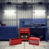 2-in-1 Rolling Tool Chest with 5 Sliding Lockable Drawers - Red