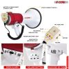 5Core Megaphone Bullhorn Speaker 50W Bull Horn Cheer Megafono 1200 Yards - (L) Recording +USB