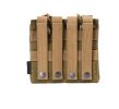 Molle Open Top Double Triple Mag Pouch - Khaki - Double
