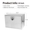 24 Inch Aluminum Stripes Plated Tool Box Pick Up Truck Bed RV Trailer Toolbox Waterproof Square Storage Organizer with Lock and Keys 24"(24.2"Ã—17.1"Ã