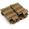 Molle Open Top Double Triple Mag Pouch - Khaki - Double