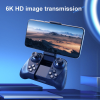 4DRC V13 Mini RC Drone 6K HD Dual Camera WiFi FPV Foldable Quadcopter +2 Battery, Beginners Toys Gifts - BLACK