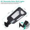 Solar Wall Light Outdoor 87 LED Beads PIR Motion Sensor Remote Control Wireless Lamps IP45 Waterproof Lighting for Garage Front Door Garden Pathway -
