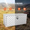 VEVOR Underbody Truck Box, 36"Ã—14"Ã—16" Pickup Storage Box, Heavy Duty Aluminum Diamond Plate Tool Box with Lock and Keys, Waterproof Trailer Storage