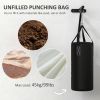 Soozier Unfilled Punching Bag for Adults, Heavy Bag Wall Mount Set with Bracket, Boxing Gloves, Hand Wraps and 360Â° Swivel Hook for Muay Thai and MMA