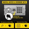 VEVOR Digital Depository Safe 1.7 Cubic Feet Made of Carbon Steel Electronic Code Lock Depository Safe with Deposit Slot with Two Emergency Keys