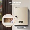 VEVOR Through The Wall Drop Box, Heavy Duty Steel Through the Wall Mailbox with 2.8-7.9" 13" Combination Lock, 12.5x6.3x16.9" Mail Drop Box, Beig