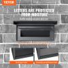VEVOR Through The Wall Drop Box, Heavy Duty Steel Through the Wall Mailbox with 2.8-7.9" 13" Combination Lock, 12.5x6.3x16.9" Mail Drop Box, Blac
