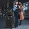 Luggage Sets ABS+PC Hardshell 4pcs Luggage Hardside Lightweight Durable Suitcase sets Spinner Wheels Suitcase with TSA Lock (12/20/24/28),black - as p