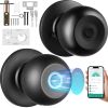 Smart Lock, Smart Door Knob, Biometric Door Lock Bluetooth Smart Lock, Fingerprint Smart Lock with APP Control, Easy Installation Door Lock