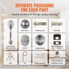 VEVOR Front Door Handle and Deadbolt Set, Satin Nickel Front Door Lock Set with Interior Knob, Adjustable Hole Spacing Single Cylinder Handleset