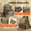 VEVOR Tactical Range Backpack for 6 Pistols Gun Backpack Brown,Range Bag for Handguns Gun Case Bag with Lockable Zipper for Shooting Range Outdoor Hun