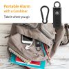 Rechargeable Personal Safety Alarm Portable 130dB Self-defense Siren with Strobe Light LED Light Carabiner - Black