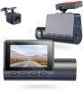 Dual Front Rear Dash Cam 2K QHD +1080p 2" Display 140Â° Wide Angle Monitoring Range Monitoring Dash Camerca with GPS Super Night Vision G-Sensor - Das