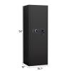 Heavey Duty,Large Size 5-8 Gun,Black Gun Cabinet with Electronic Password Keypad Lock,Unassembled Metal Rifle Gun Security Cabinet Safe Locker - as Pi
