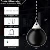 Home Gym 18 Inch Water Punching Bag with Adjustable Metal Chain - Black - Exercise & Fitness