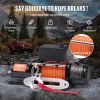 VEVOR Electric Winch Truck 10,000 lb Synthetic Rope Waterproof Remote Control - Default