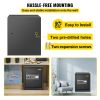 VEVOR Safe Box, 1.7 CU.FT Fingerprint Safe Box for Money w/ 2 Keys & Digital Keypad, Q235 Steel Safe Box for Storing Cash, Jewelry, Pistols, Docu