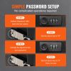 VEVOR 48-Key Cabinet, Key Safe with Combination & Key Lock, Digital Security Storage Box Steel Key Organizer with Adjustable Racks