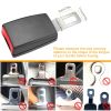 2Pcs Universal Car Extension Socket Buckles Auto Safety Extender Clip Alarm Stopper Comfortable For Pregnant Compatible w/ Most Cars - Buckle